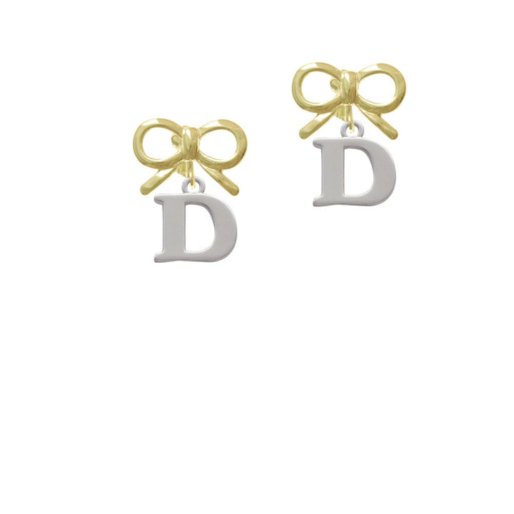 Large Initial - D - Crystal Clip On Earrings Image 10