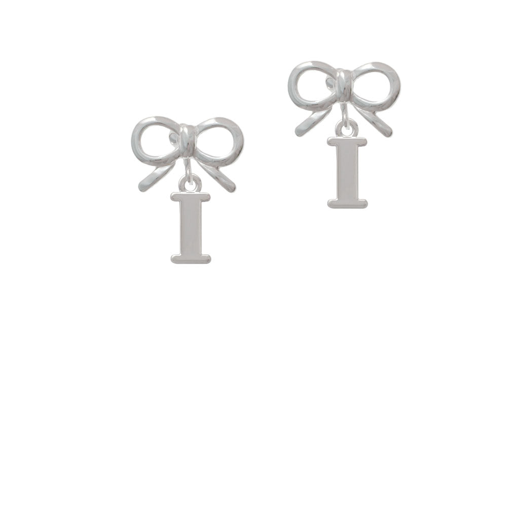 Large Initial - I - Crystal Clip On Earrings Image 9