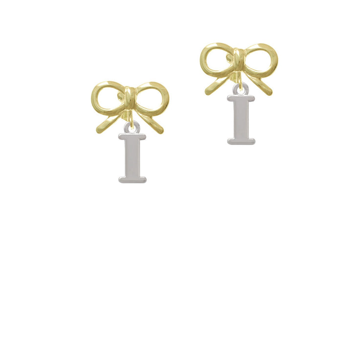 Large Initial - I - Crystal Clip On Earrings Image 10