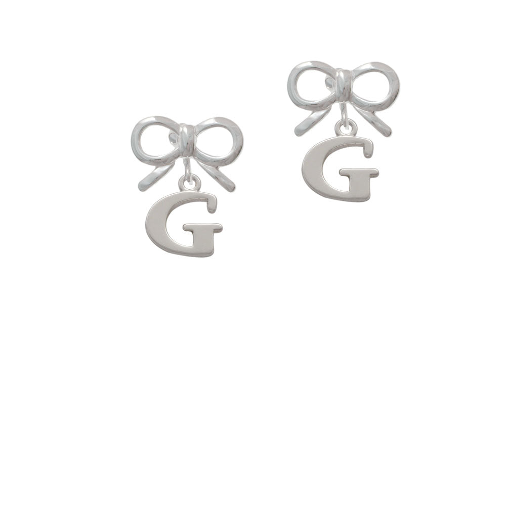 Large Initial - G - Crystal Clip On Earrings Image 9