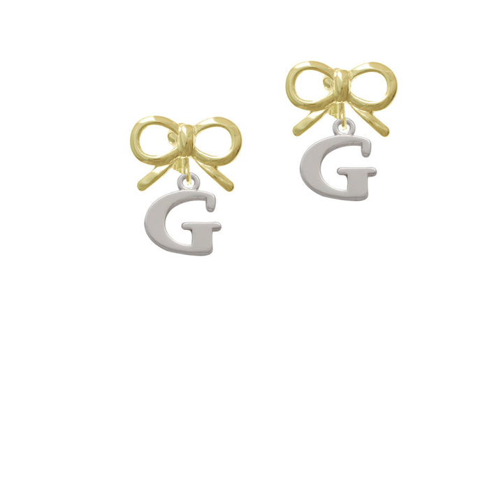 Large Initial - G - Crystal Clip On Earrings Image 10