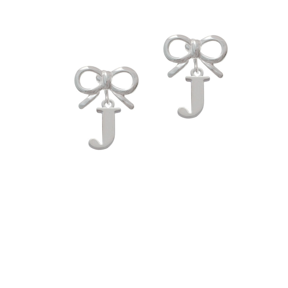 Large Initial - J - Crystal Clip On Earrings Image 9