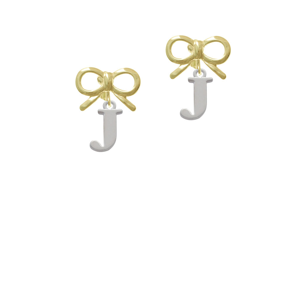 Large Initial - J - Crystal Clip On Earrings Image 10