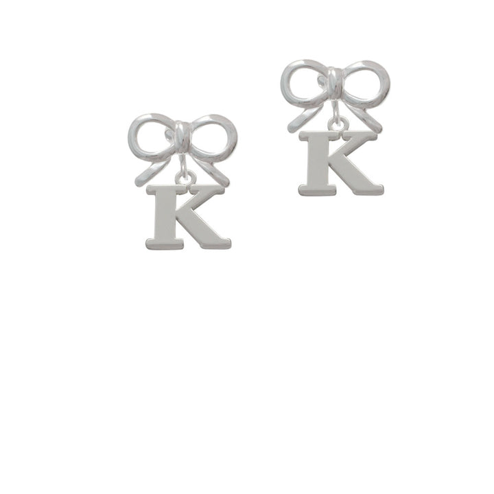 Large Initial - K - Crystal Clip On Earrings Image 9