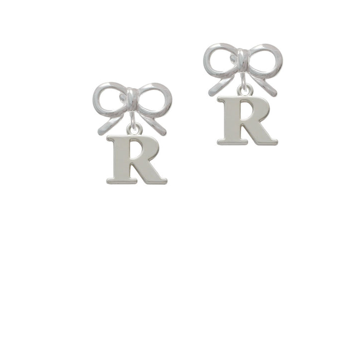 Large Initial - R - Crystal Clip On Earrings Image 9