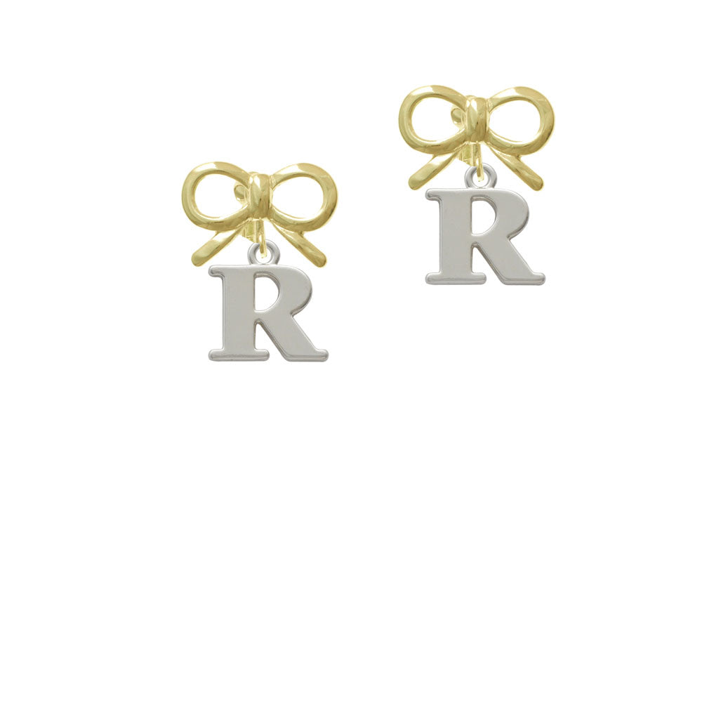 Large Initial - R - Crystal Clip On Earrings Image 10