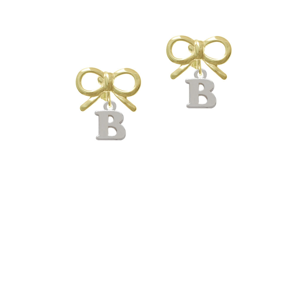 Small Initial - B - Crystal Clip On Earrings Image 10