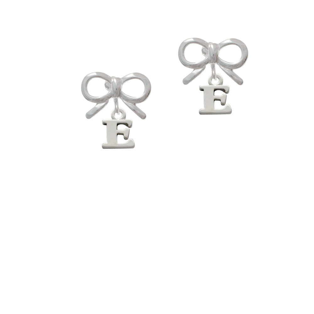 Small Initial - E - Crystal Clip On Earrings Image 9