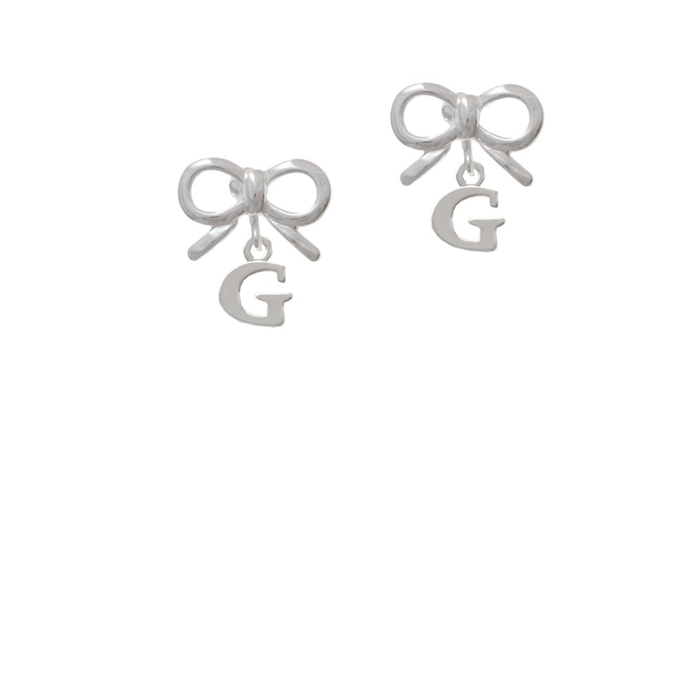 Small Initial - G - Crystal Clip On Earrings Image 9