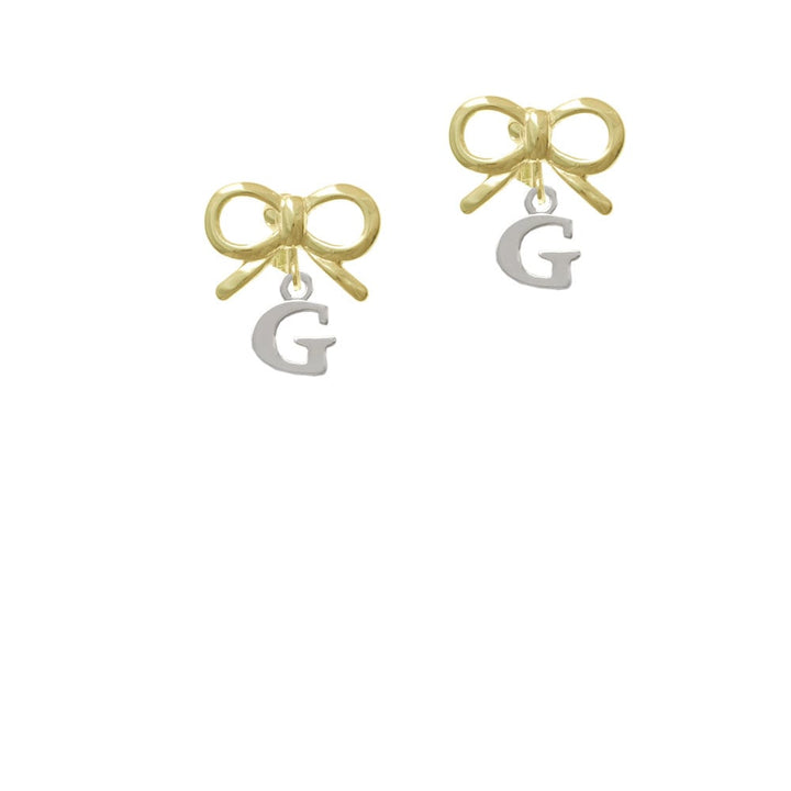 Small Initial - G - Crystal Clip On Earrings Image 10