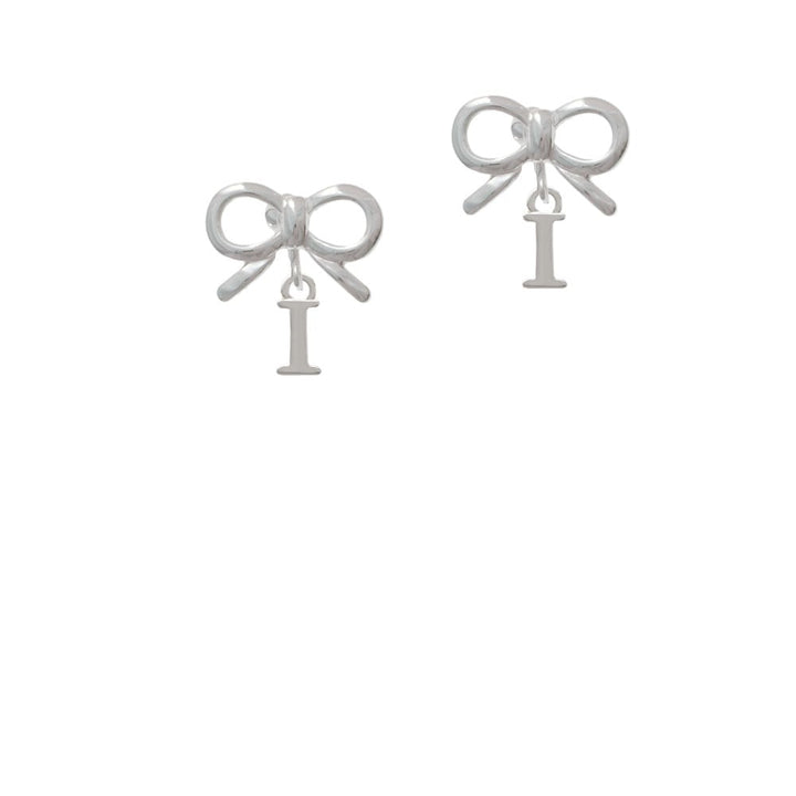 Small Initial - I - Crystal Clip On Earrings Image 9