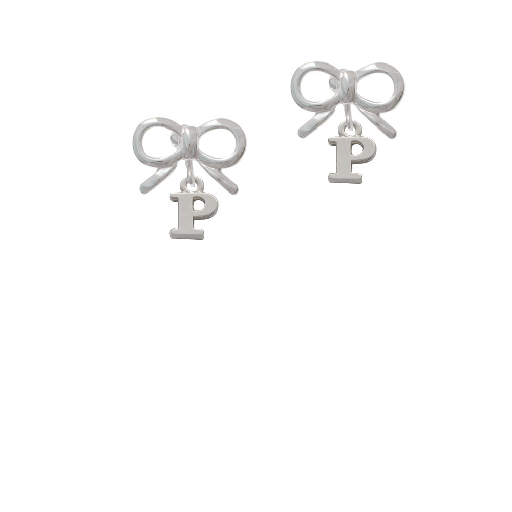 Small Initial - P - Crystal Clip On Earrings Image 9