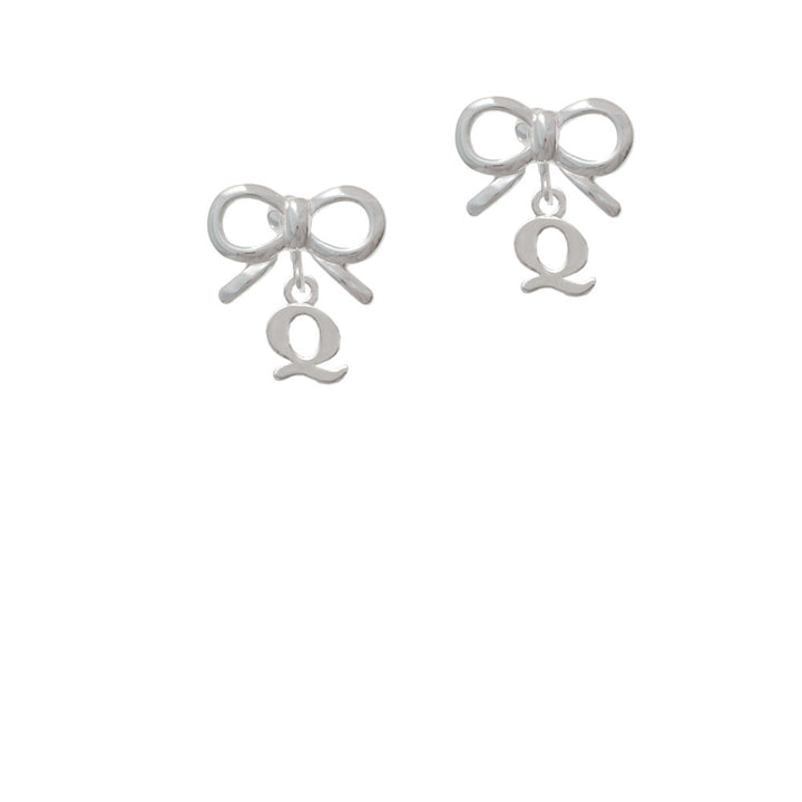 Small Initial - Q - Crystal Clip On Earrings Image 9