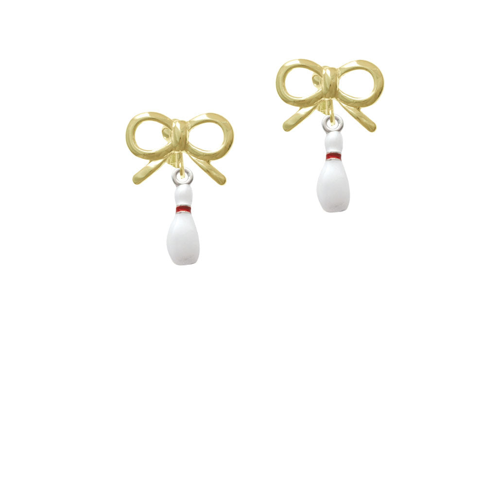 Bowling Pin Crystal Clip On Earrings Image 10