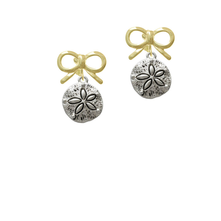 Antiqued Sand Dollar Crystal Clip On Earrings Image 10