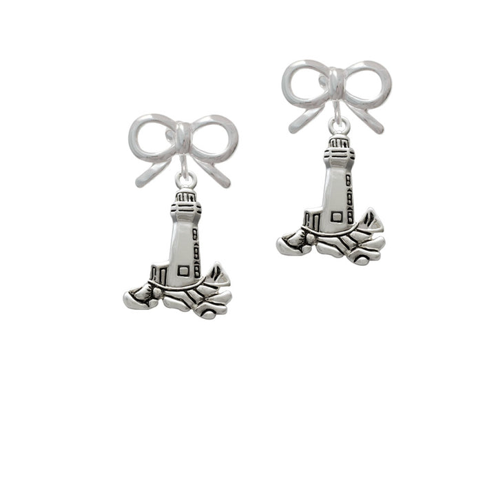 Antiqued Lighthouse Crystal Clip On Earrings Image 9