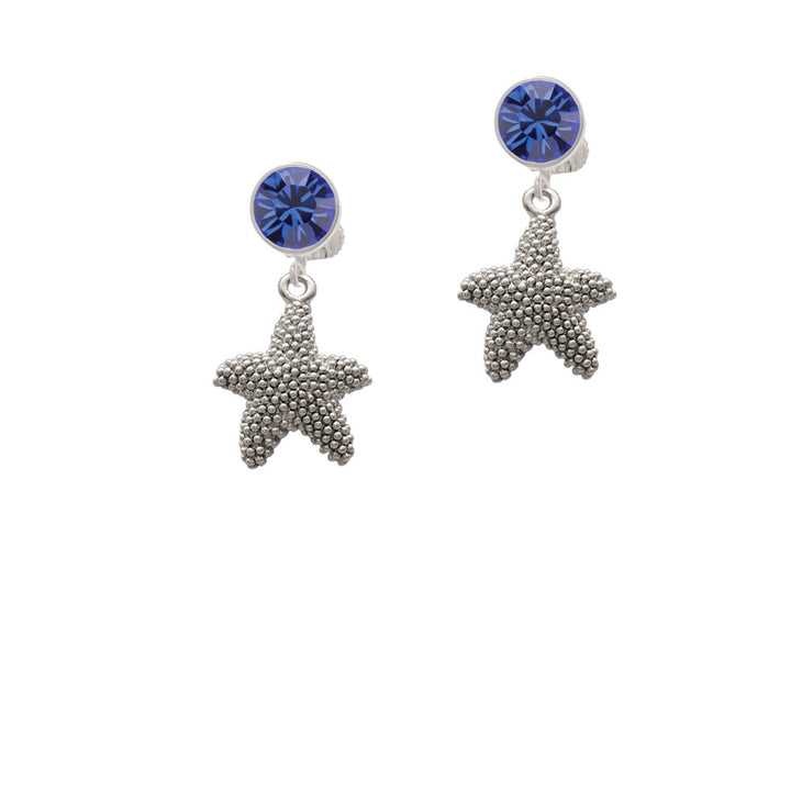 Antiqued Starfish Crystal Clip On Earrings Image 7