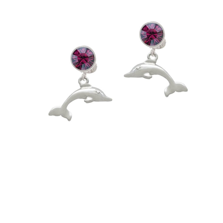 Antiqued Dolphin Crystal Clip On Earrings Image 8