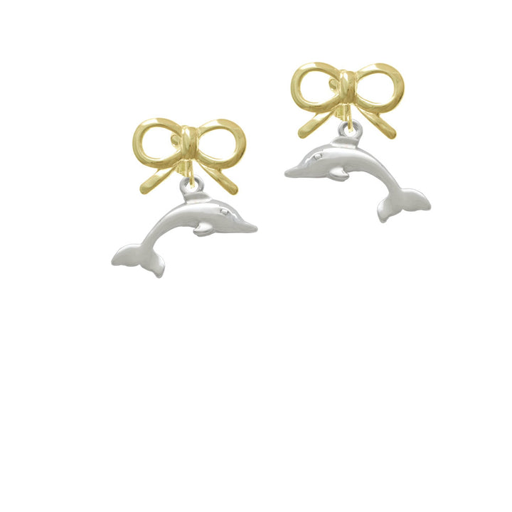 Antiqued Dolphin Crystal Clip On Earrings Image 10