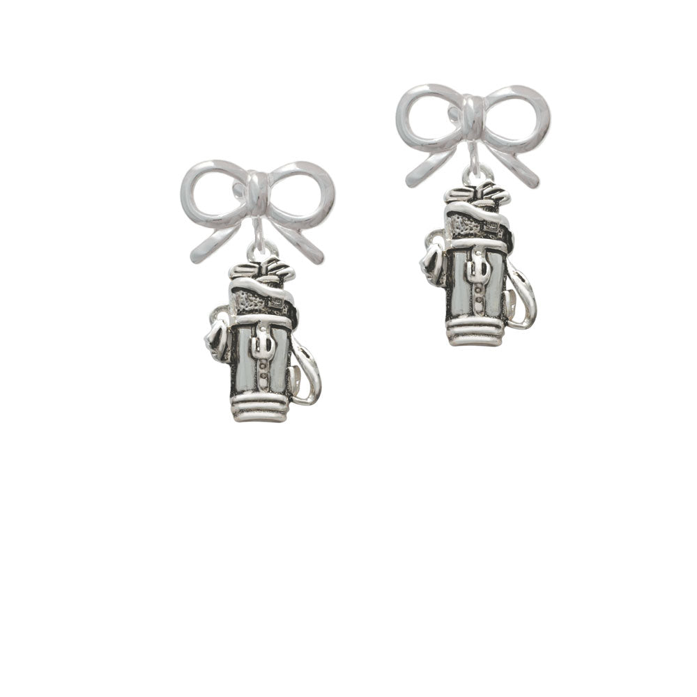 Golf Club Bag Crystal Clip On Earrings Image 9