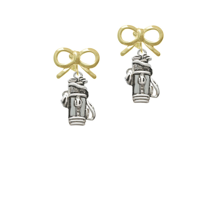 Golf Club Bag Crystal Clip On Earrings Image 10