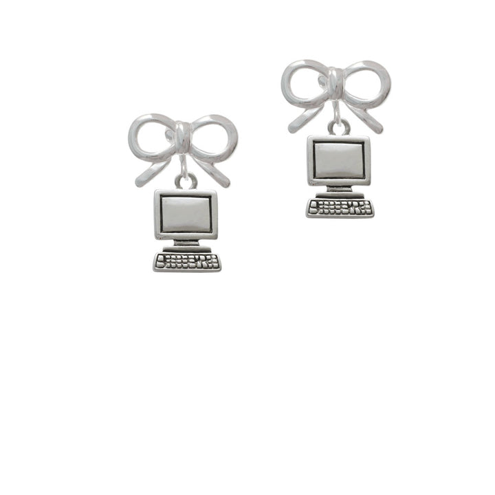 Computer Crystal Clip On Earrings Image 9