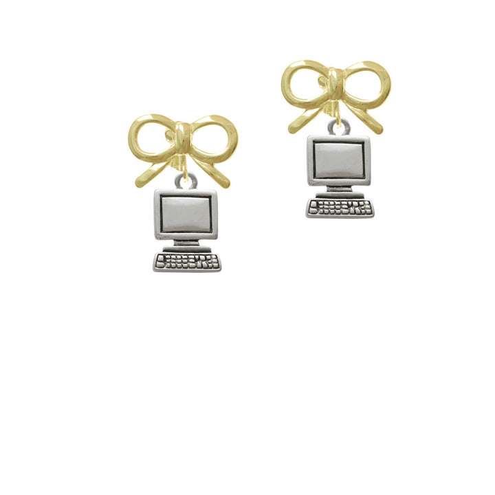 Computer Crystal Clip On Earrings Image 10