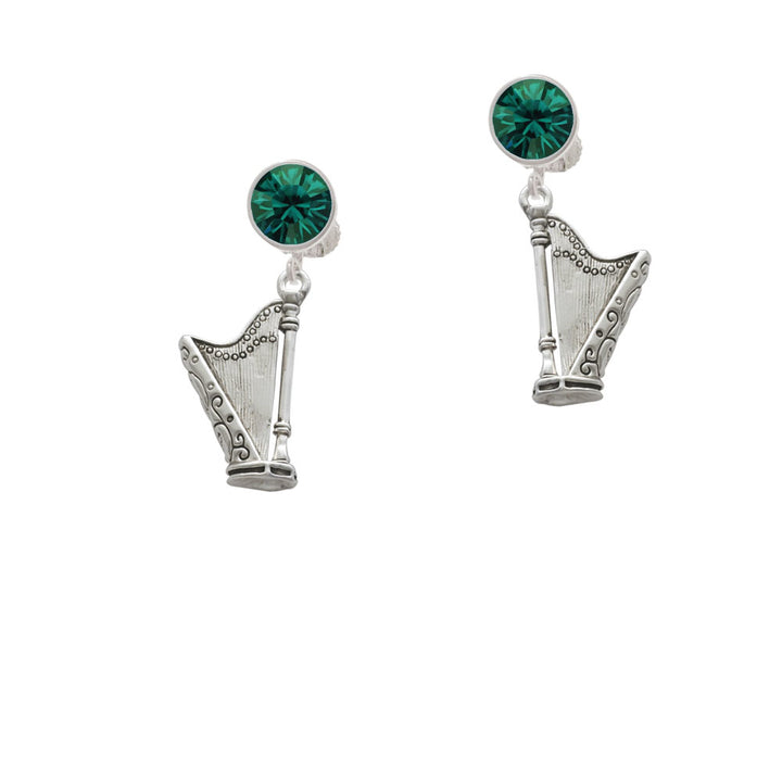 Harp Crystal Clip On Earrings Image 6