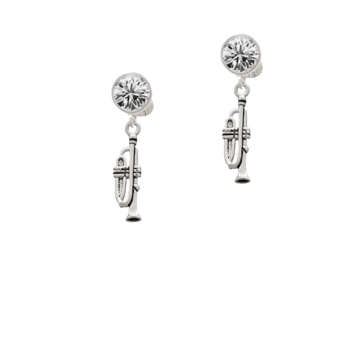 Trumpet Crystal Clip On Earrings Image 1