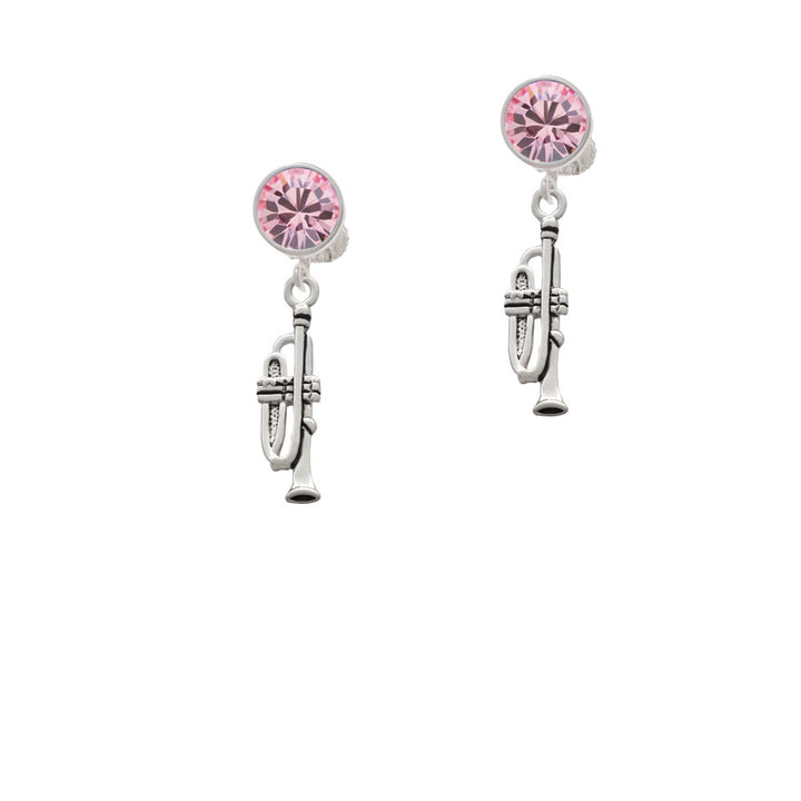 Trumpet Crystal Clip On Earrings Image 4