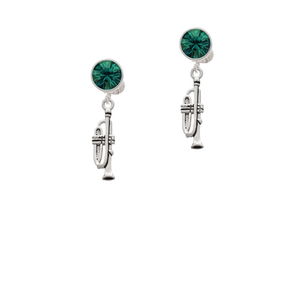 Trumpet Crystal Clip On Earrings Image 6