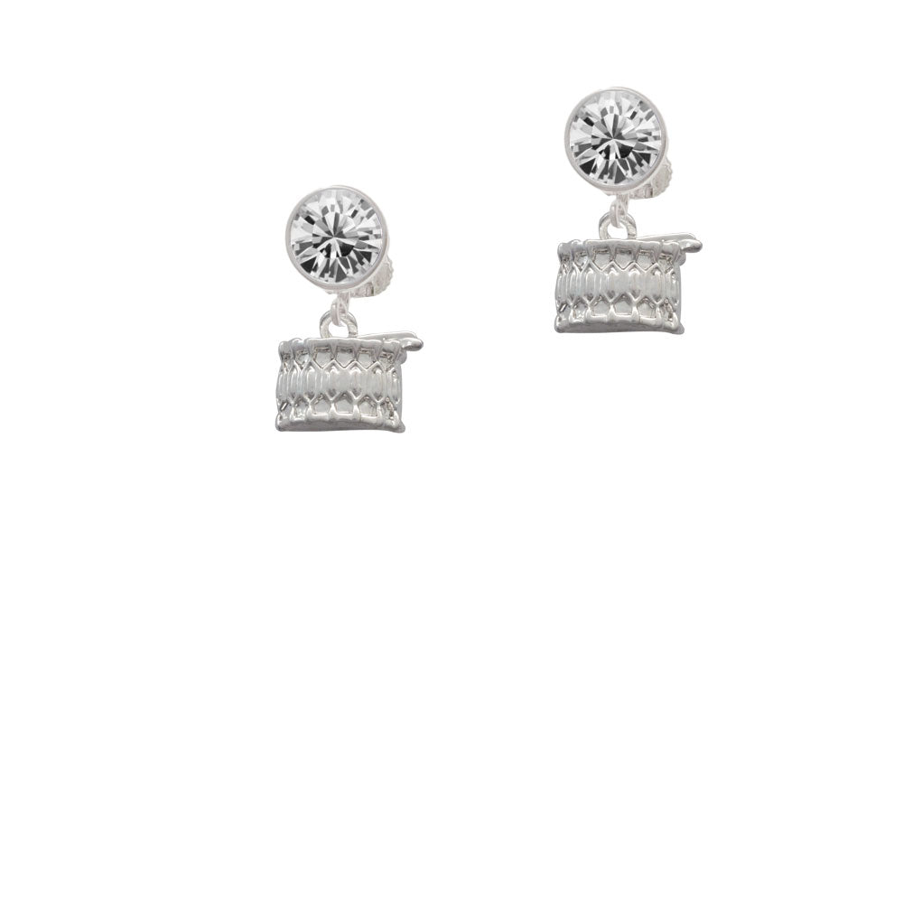 Drum Crystal Clip On Earrings Image 2