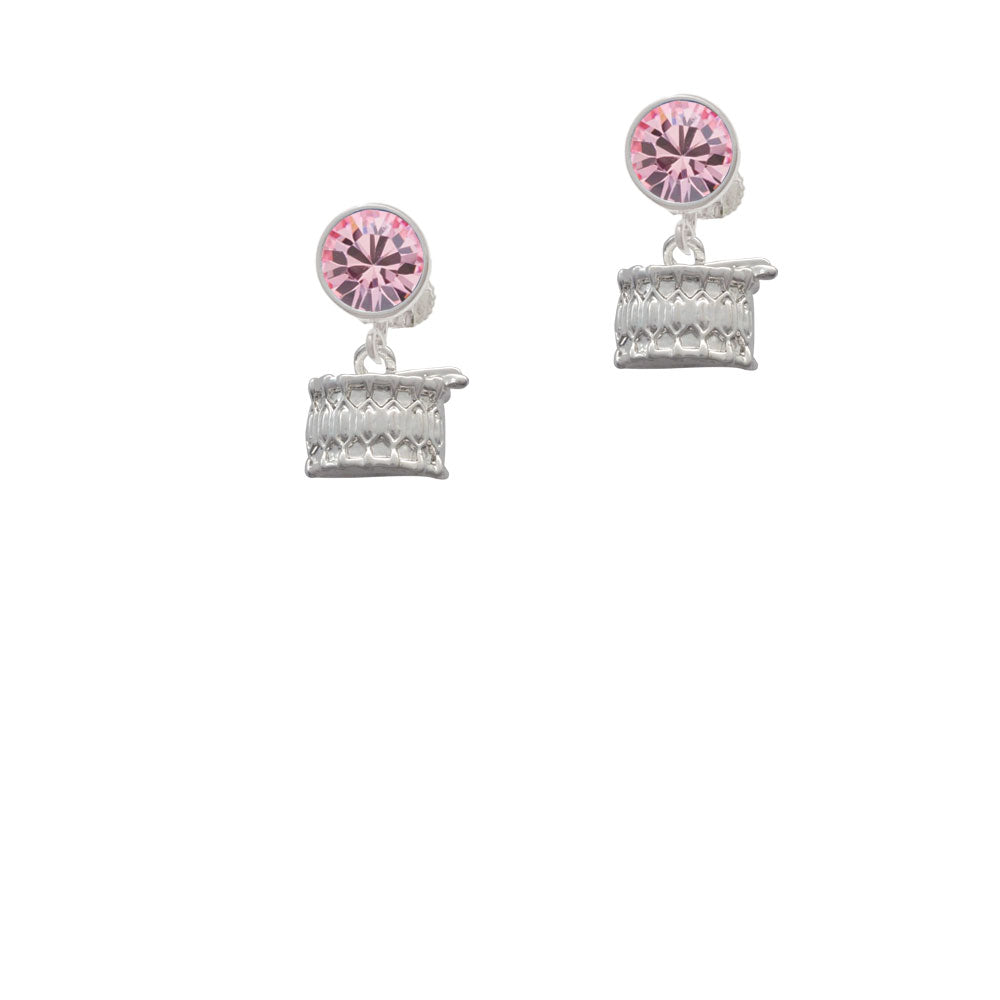 Drum Crystal Clip On Earrings Image 4