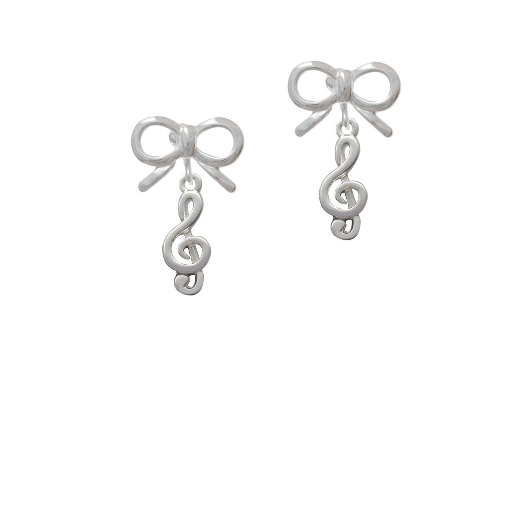 Clef Crystal Clip On Earrings Image 9