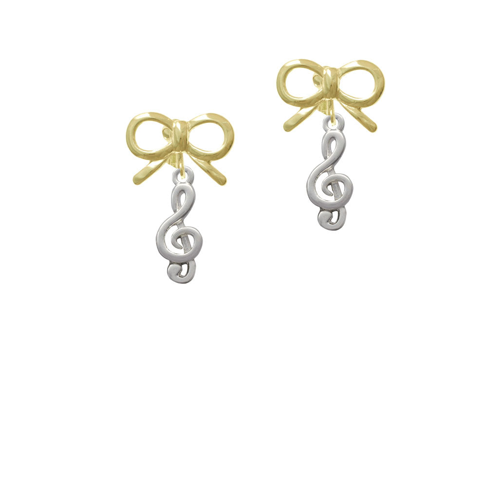 Clef Crystal Clip On Earrings Image 10