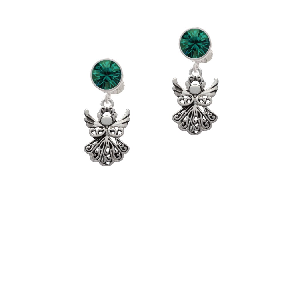 Angel Crystal Clip On Earrings Image 1