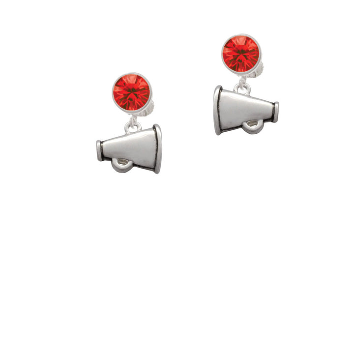 Small Megaphone Crystal Clip On Earrings Image 4