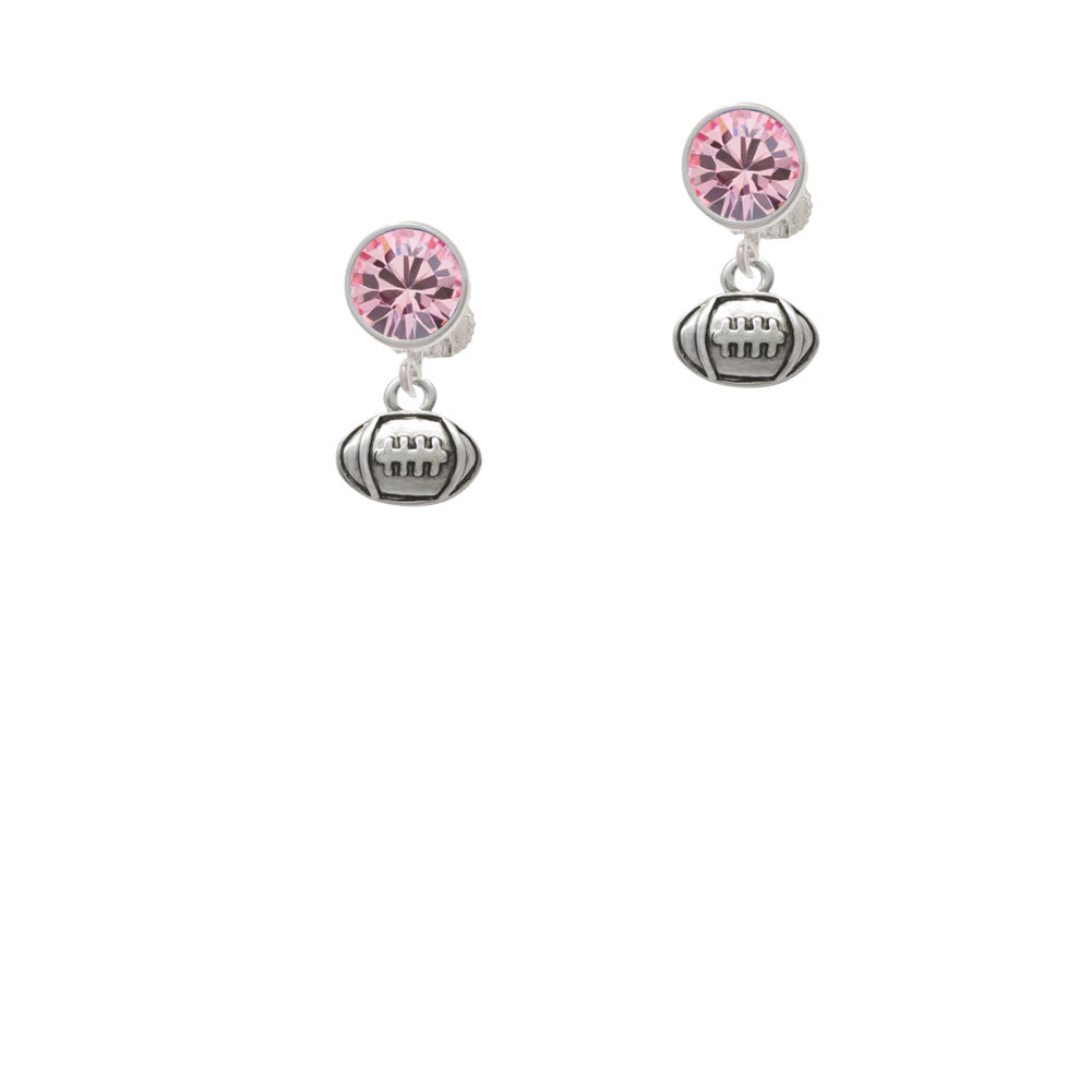 Mini Football Crystal Clip On Earrings Image 4