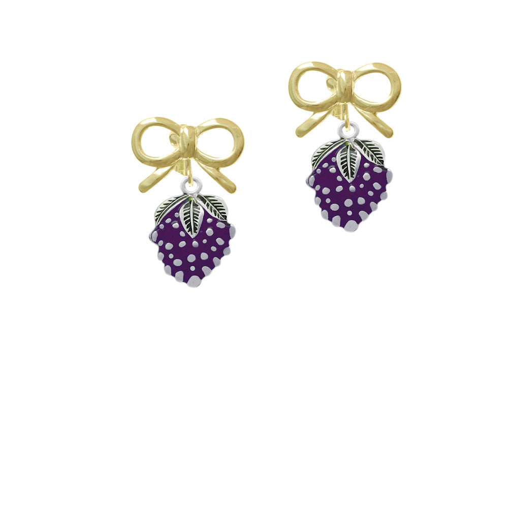 Grapes Crystal Clip On Earrings Image 10