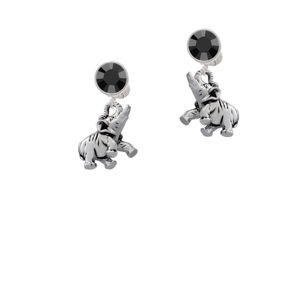 Elephant Crystal Clip On Earrings Image 3