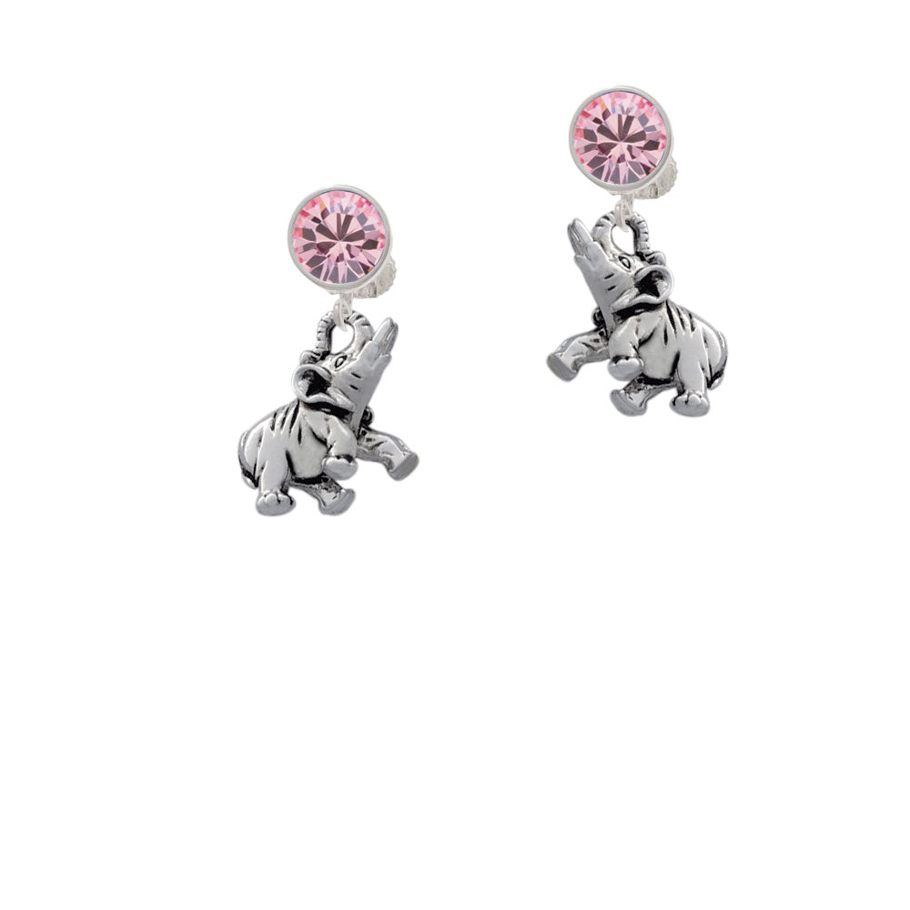 Elephant Crystal Clip On Earrings Image 4