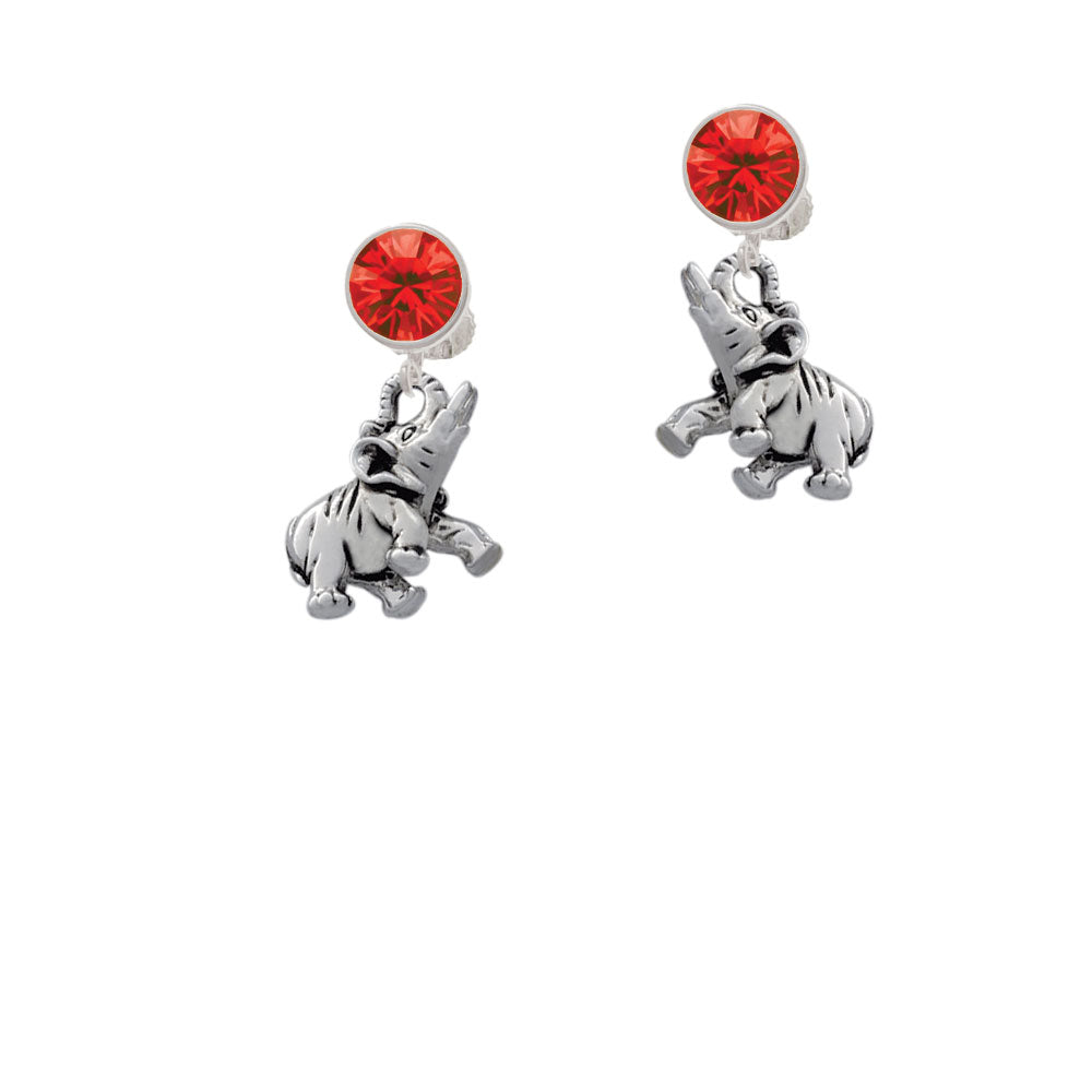 Elephant Crystal Clip On Earrings Image 4