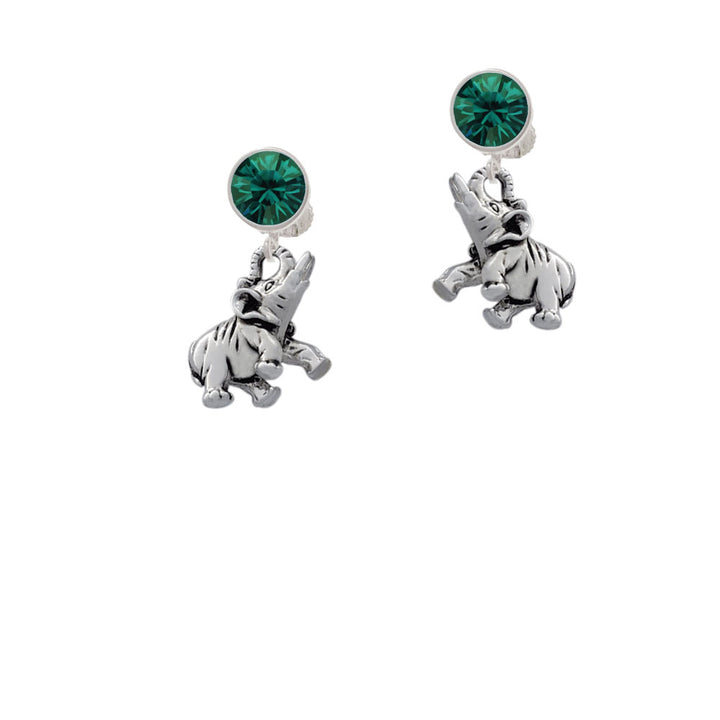 Elephant Crystal Clip On Earrings Image 6