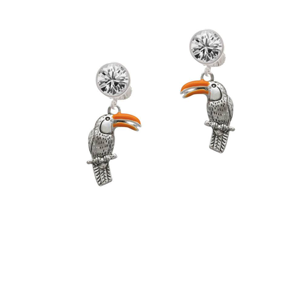 Toucan Crystal Clip On Earrings Image 2