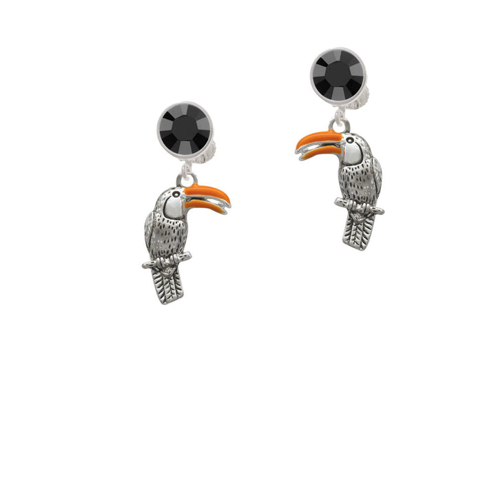 Toucan Crystal Clip On Earrings Image 3