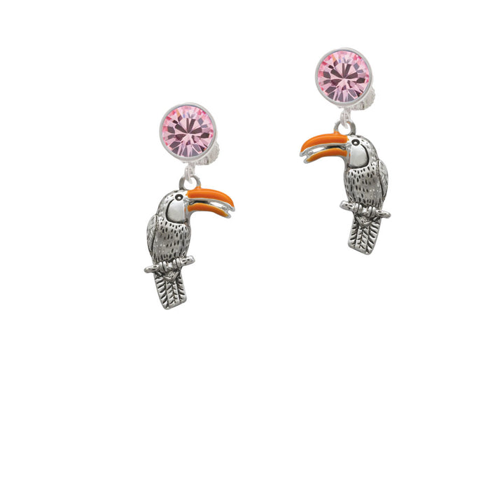 Toucan Crystal Clip On Earrings Image 4