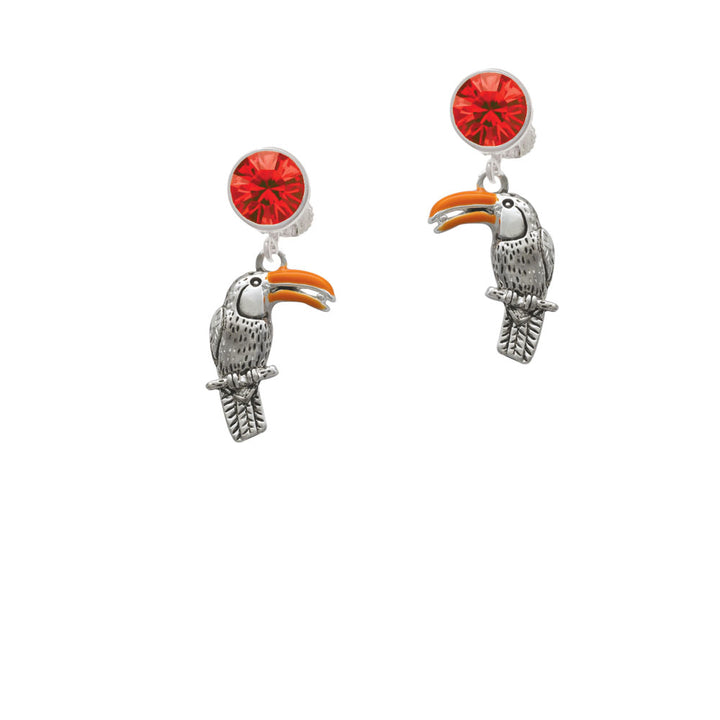 Toucan Crystal Clip On Earrings Image 4