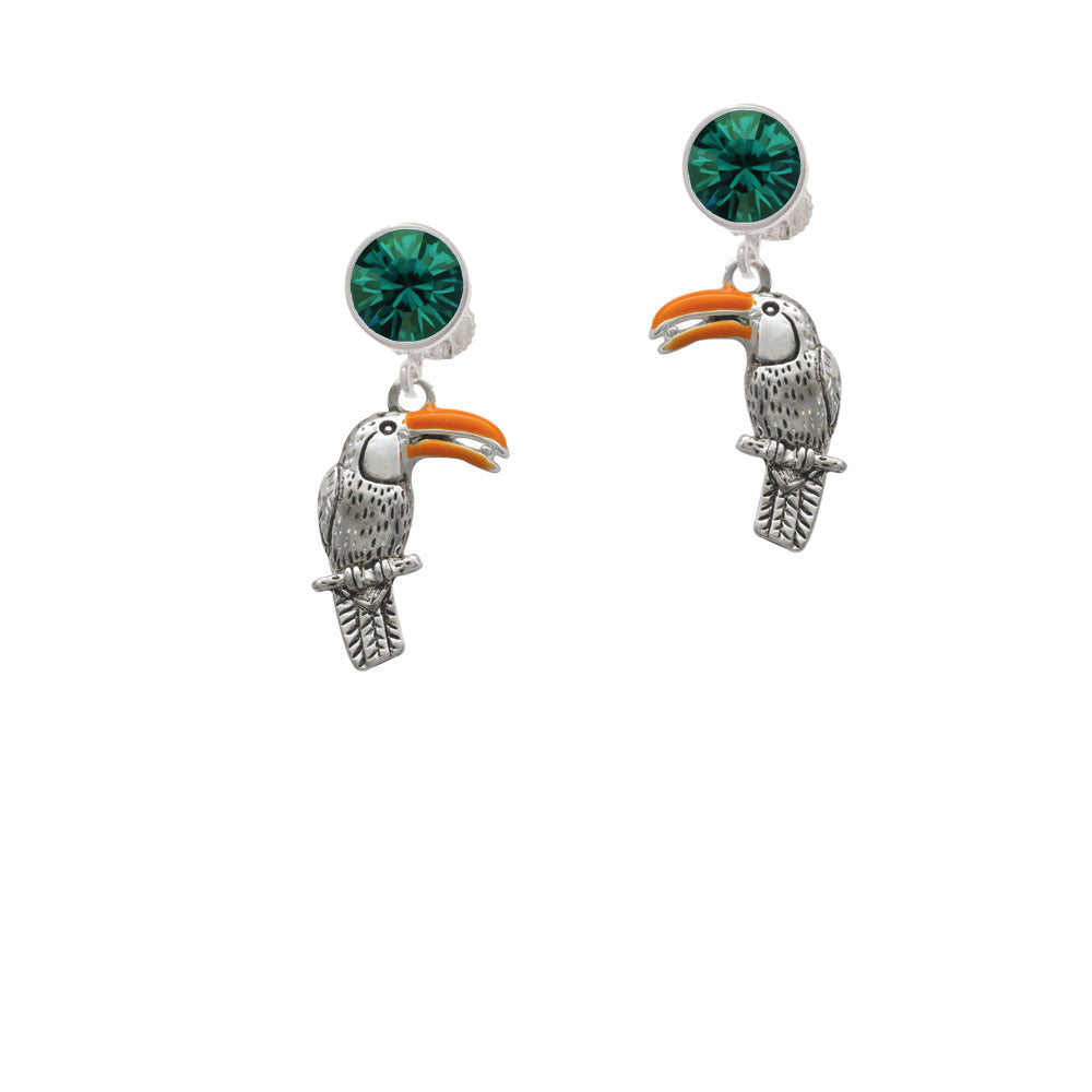 Toucan Crystal Clip On Earrings Image 6