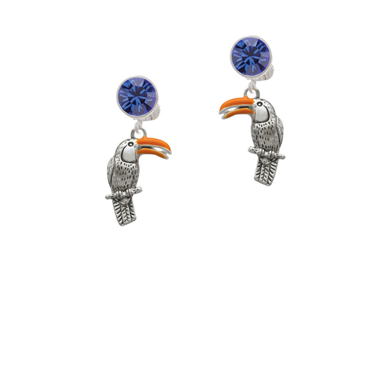 Toucan Crystal Clip On Earrings Image 7