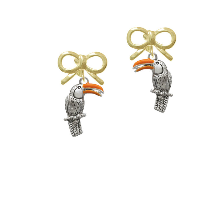 Toucan Crystal Clip On Earrings Image 10